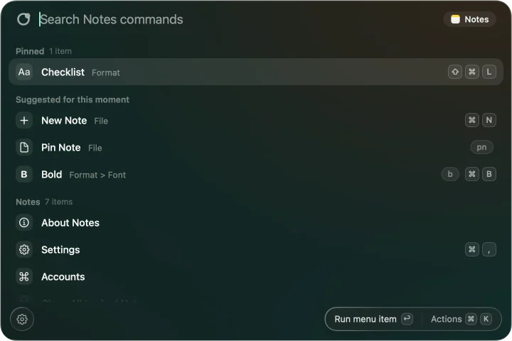 Apropos over Notes