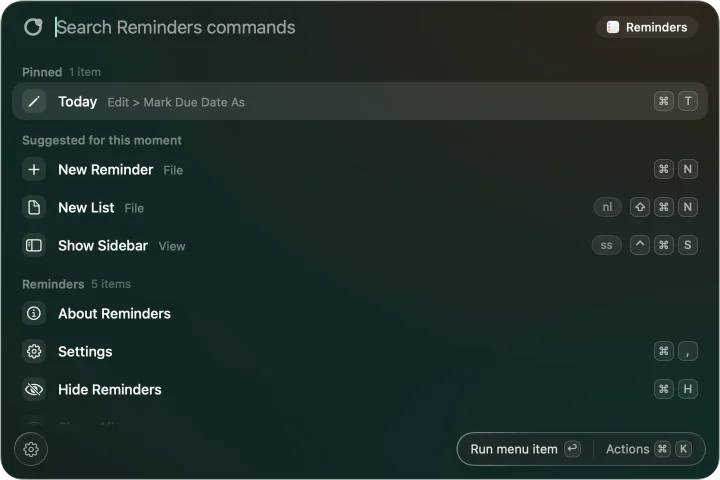 Apropos over Reminders