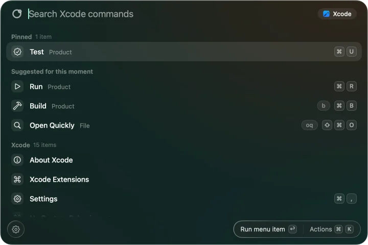 Apropos over Xcode