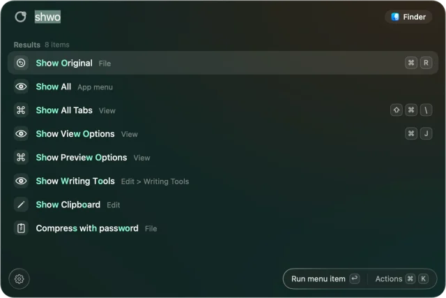 Typing shwo still finds the Show commands